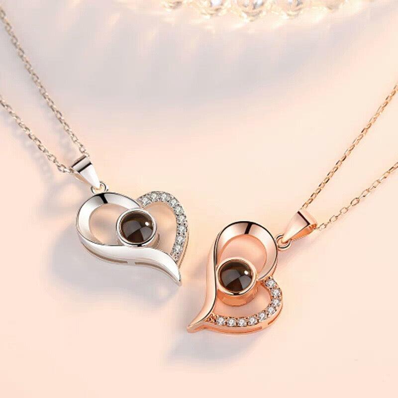 Forever Heart – Custom Pet Photo Projection Necklace