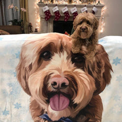 Custom Modern Pet Portrait Blanket
