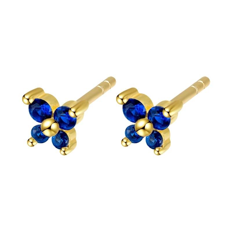 Celeste Bloom Birthstone Stud Earrings