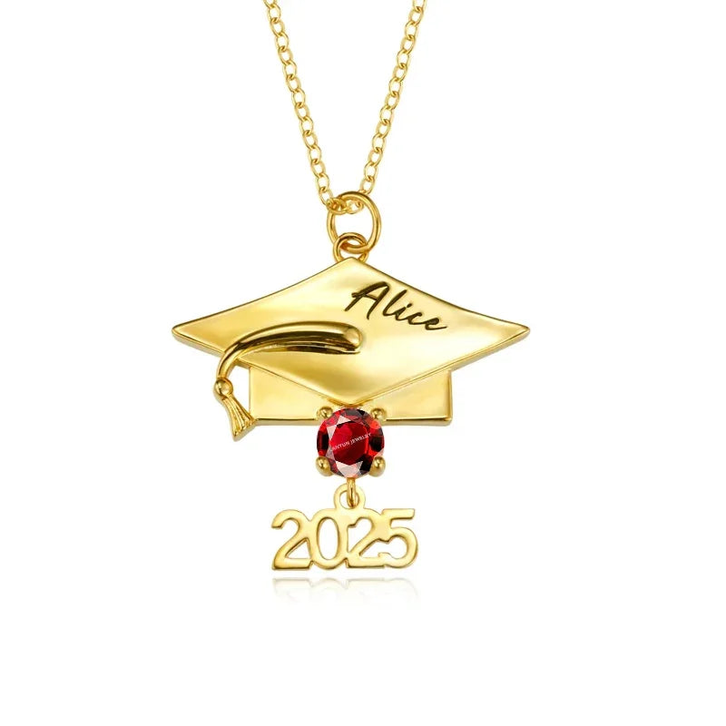 Radiant Cap Birthstone Necklace