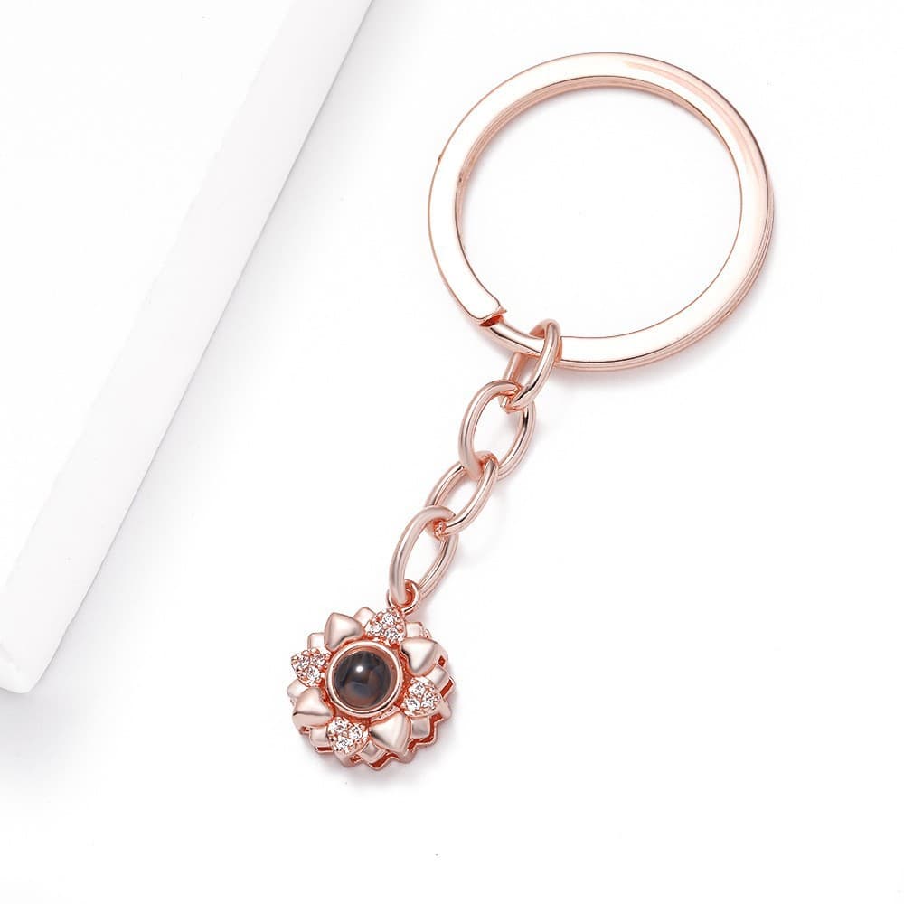 Blooming Memory – Custom Pet Photo Projection Keychain