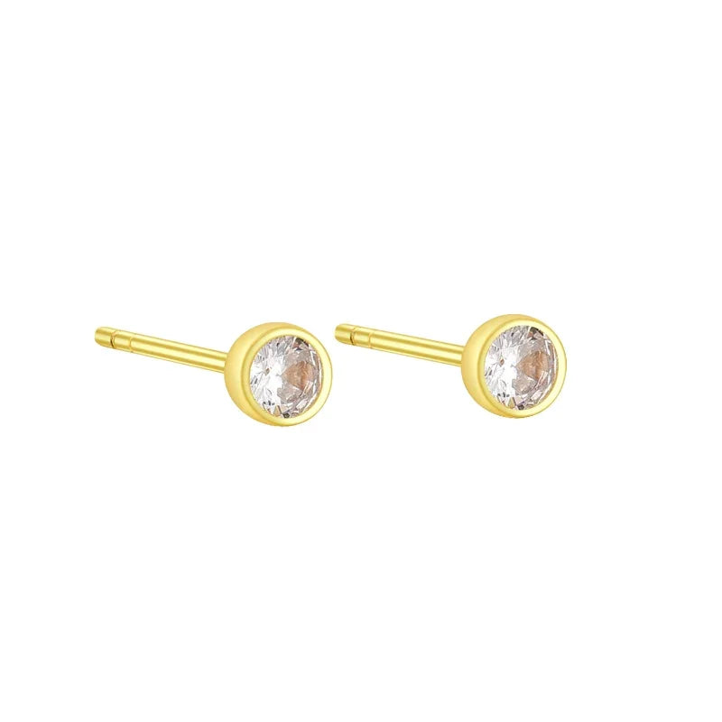 Eternal Beam Birthstone Stud Earrings