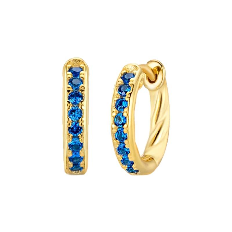 Eternal Shine Birthstone Hoops Earrings
