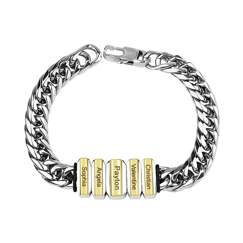 Eternal Bond Personalized Nameplate Men’s Bracelet