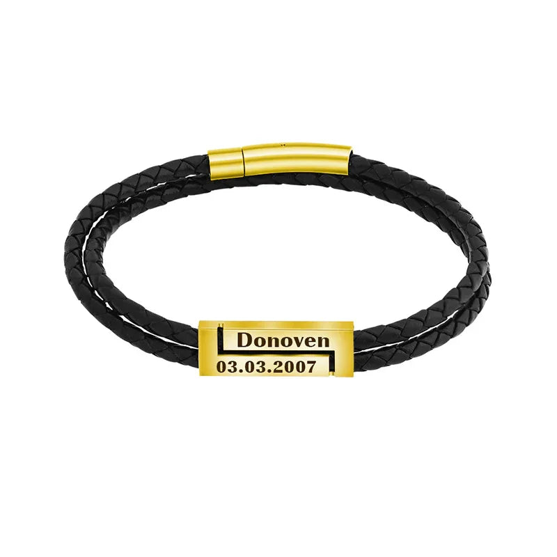 Heritage Bond Personalized Nameplate Men’s Bracelet