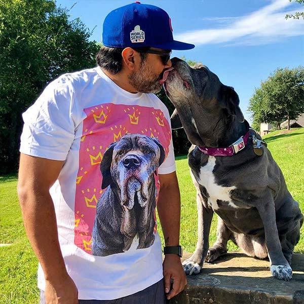 Custom Modern Pet Portrait T-Shirt