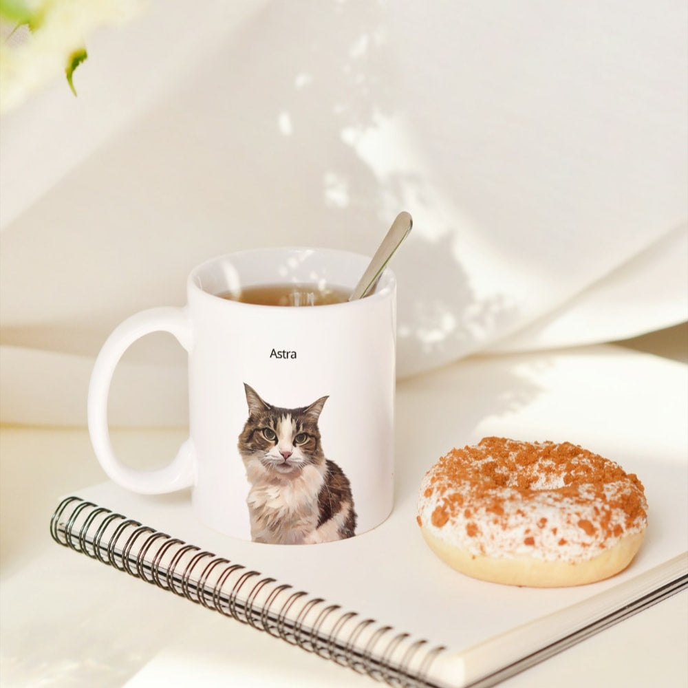 Custom Modern Pet Portrait Mug